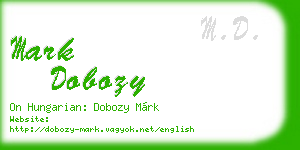mark dobozy business card